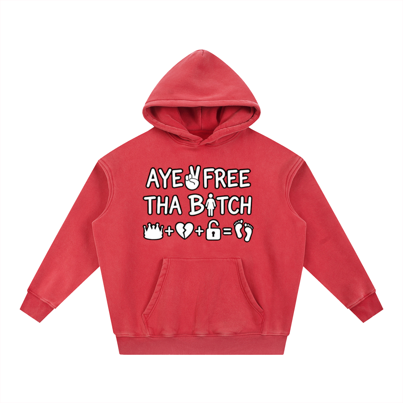 Snow Wash Fleece Oversize Hoodie