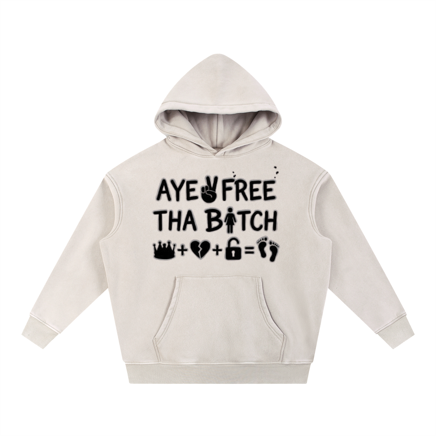 Snow Wash Fleece Oversize Hoodie