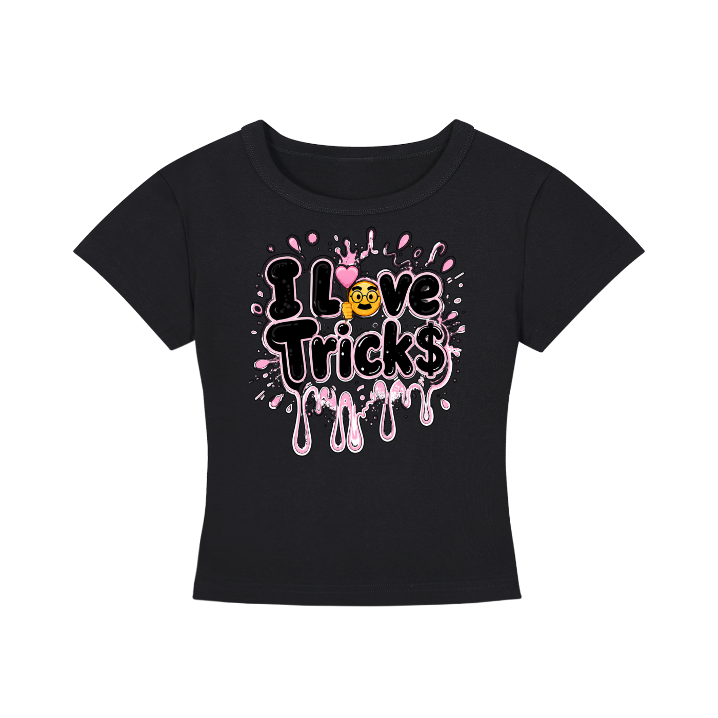 “I LOVE TRICKS” Women’s Cropped Shirt